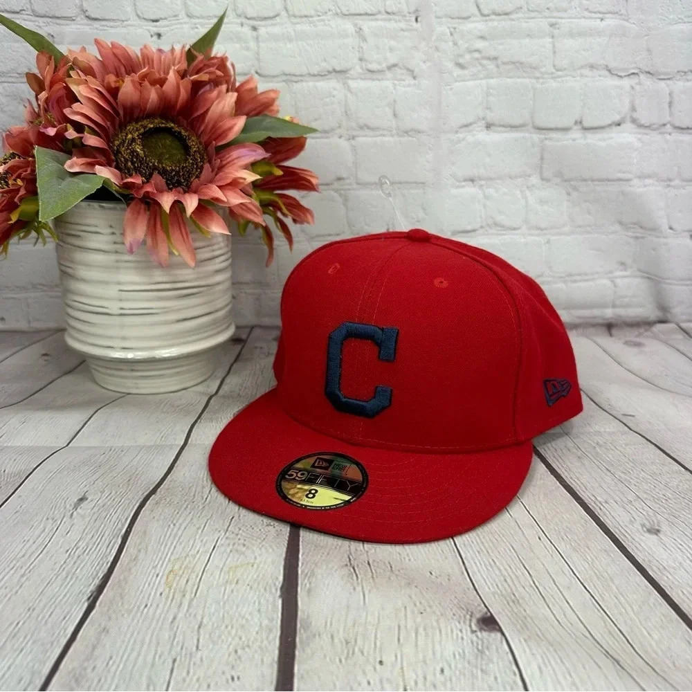 NWT MLB Cleveland guardians new era 59fifty fitted basesball cap sz 8 fandom